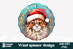 Christmas cat wind spinner sublimation design, Christmas stained glass wind spinner sublimation, Christmas cat stained glass sublimation, sublimation wind spinner.