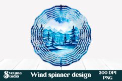 Christmas winter forest wind spinner sublimation design, Christmas wind spinner sublimation, Christmas winter forest sublimation, sublimation wind spinner.