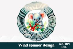 Wind spinner koala sublimation | Christmas wind spinner PNG