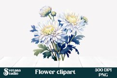 Chrysanthemums clipart PNG | Flower sublimation Product Image 1