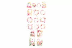 Baby Girl Nursery Watercolor Clipart Product Image 9