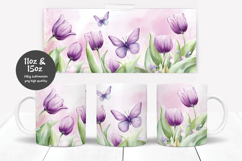Watercolor floral mug sublimation design Product Image 1