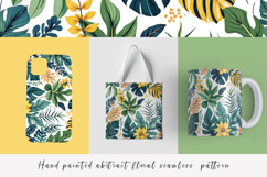 Hand painted abstract floral watercolor seamless pattern Product Image 1