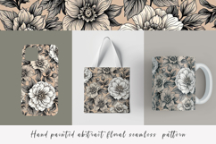 Hand painted abstract floral watercolor seamless pattern Product Image 1