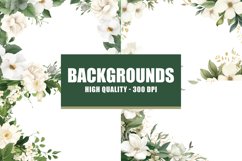 Invitation floral background, floral digital paper Product Image 1