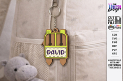 Backpack Tag Laser Cut | Keychains SVG | Name Tag | Bag Tag Product Image 1