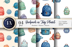 Backpacks Little Planets Craft Pattern Digital Paper Product Image 1