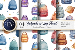 Hand-Drawn Planet Backpack Seamless Artwork Digital Paper Product Image 1