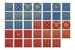 Vintage Tapestry Scrapbook Papers Blue, Red Product Image 4