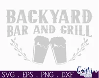 Farmhouse Home Round Sign Svg | Backyard Bar And Grill Product Image 2