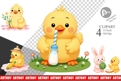 Chicken Picnic Day Clipart Product Image 1