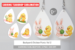 Earring Chicken Picnic Day Product Image 1