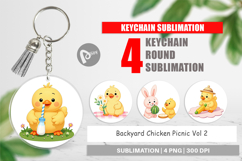 Keychain Chicken Picnic Day Product Image 1