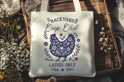 Backyard Coop Club SVG PNG | Funny Chicken Lady Design Print Product Image 2