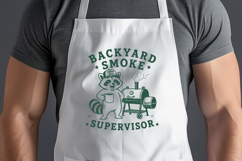 Backyard Smoke Supervisor SVG - Funny Raccoon Smoker PNG Product Image 2