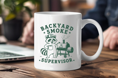 Backyard Smoke Supervisor SVG - Funny Raccoon Smoker PNG Product Image 3