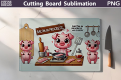 Funny Pig Cutting Board | Bacon In Progress Product Image 3