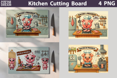 Funny Pig Cutting Board | Bacon In Progress Product Image 1