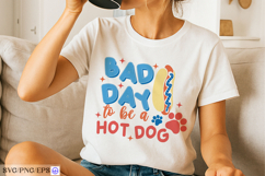 Hot Dog 4th of July Hand-drawn PNG SVG T-shirt Design Product Image 2