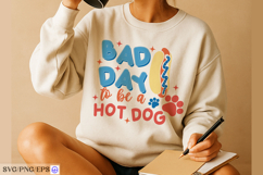 Hot Dog 4th of July Hand-drawn PNG SVG T-shirt Design Product Image 3