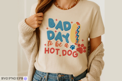 Hot Dog 4th of July Hand-drawn PNG SVG T-shirt Design Product Image 4