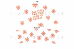 bad vibes dont go with my coffee affirmation quotes daisy 40oz quencher tumbler sublimation full wrap high resolution transparant background