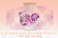 Bad Witch vibes 16 oz libbey can glass PNG, witchcraft png Product Image 2
