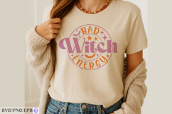 Bad Witch Energy SVG Halloween Witch Quote PNG T-shirt Product Image 2