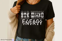 Bad Witch Energy Halloween Fall Quote PNG T-shirt Design Product Image 2