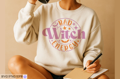 Bad Witch Energy SVG Halloween Witch Quote PNG T-shirt Product Image 3