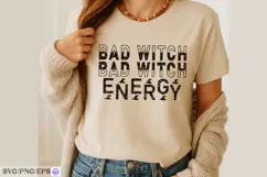 Bad Witch Energy Halloween Fall Quote PNG T-shirt Design Product Image 4