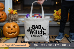 Bad Witch Energy SVG File | Spooky Halloween SVG Product Image 4