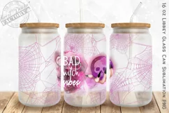 Bad Witch vibes 16 oz libbey can glass PNG, witchcraft png Product Image 1