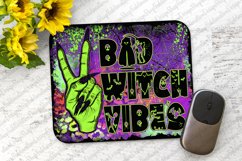 Halloween Mouse Pad Sublimation - Bad Witch Vibes Mouse Pad Product Image 1
