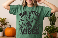 Bad Witch Vibes Skull Hand PNG, Bad Halloween Witch Vibes Product Image 2