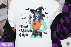 Halloween Witch PNG, Bad Witch Club Png, Retro Halloween Png Product Image 2