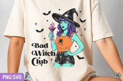 Halloween Witch PNG, Bad Witch Club Png, Retro Halloween Png Product Image 4