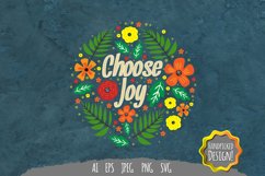 Floral Choose Joy SVG Product Image 3