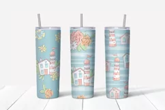 Tumbler sublimation design. Skinny tumbler wrap design. Product Image 3