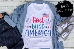 God Bless America, 4th Of july Svg, American Flag Svg Product Image 1