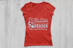 Little Miss 5th grade svg, fifth grade svg, back to school. Product Image 2