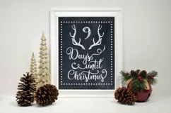 Christmas Countdown SVG Cut File - Deer Antlers SVG File Product Image 2