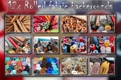 12x Rolled fabric samples found on a market - backgrounds Product Image 1