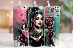 Badass Tumbler, Funny Quotes Tumbler Wrap, Sarcastic Tumbler Product Image 1