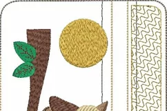 Howard the Owl Zipper Bag - Fully Lined, 5X7 HOOP Product Image 2