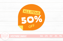 50 Percent Discount Badge Design Product Image 1