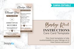 Badge Reel Instructions Care Card Template Product Image 5