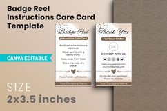Badge Reel Instructions Care Card Template Product Image 6