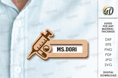 Badges with name window Bundle Laser cut. Name Tags SVG Product Image 6