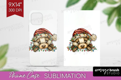 Badger Tangled In Christmas Lights Phone Case PNG Funny Xmas Product Image 1